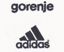 Vezenje logotipa Gorenje Adidas
