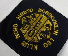Vezenje logo Lions klub Novo Mesto